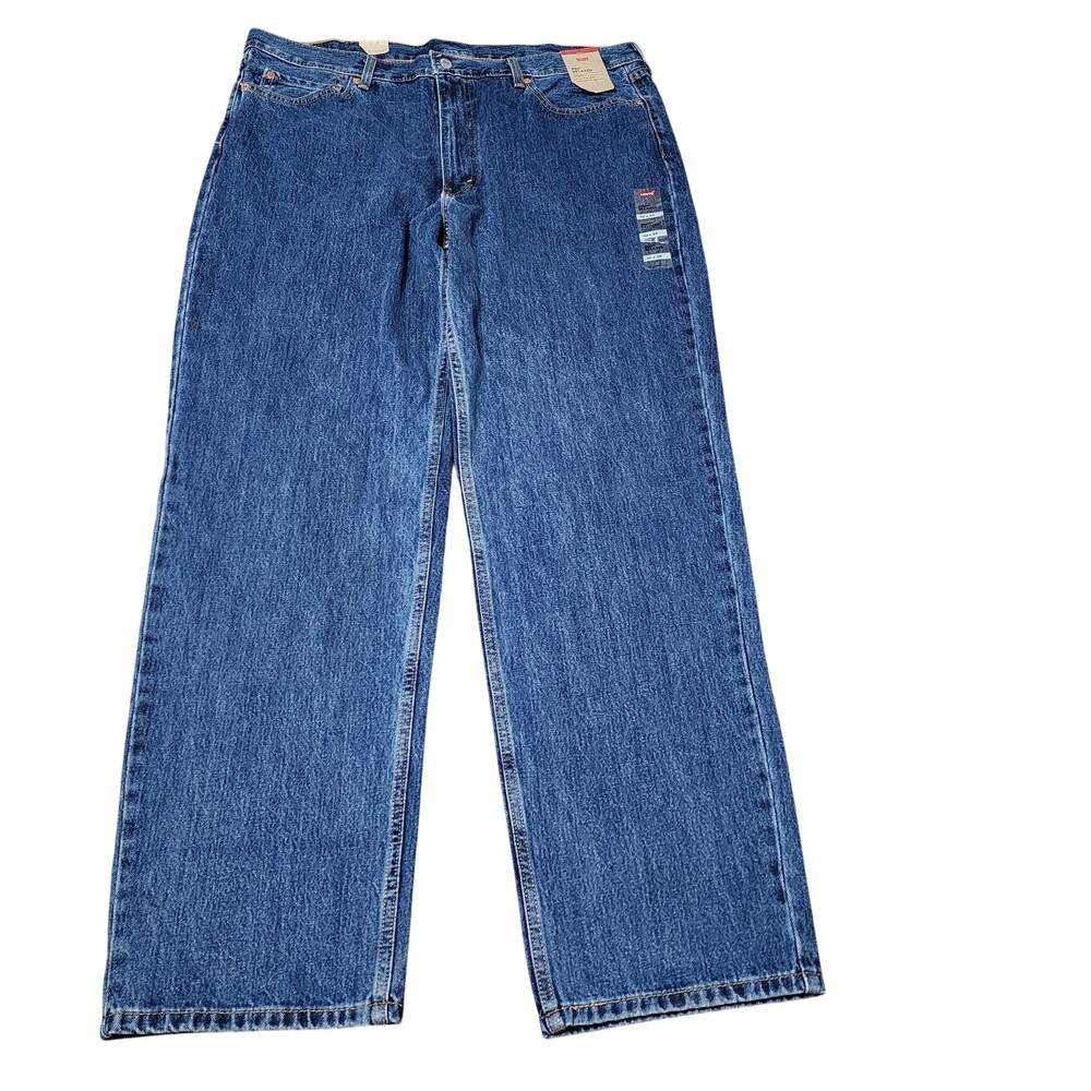 Levis 550 Jeans Mens 40x34 Blue Medium Wash Relaxed Tapered Denim Pants Casual